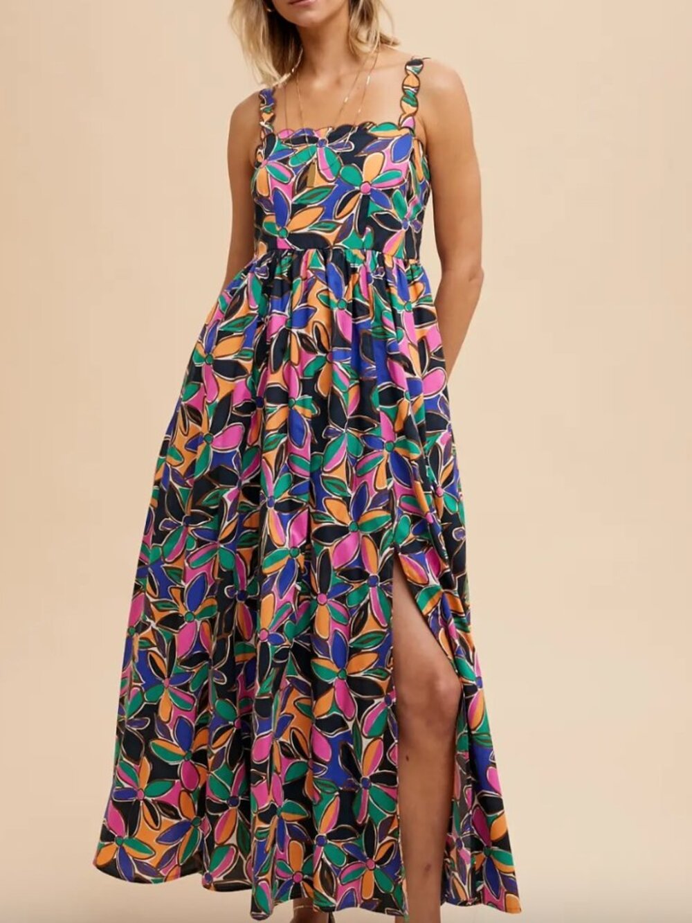 In Loom Multi Color Floral Dress